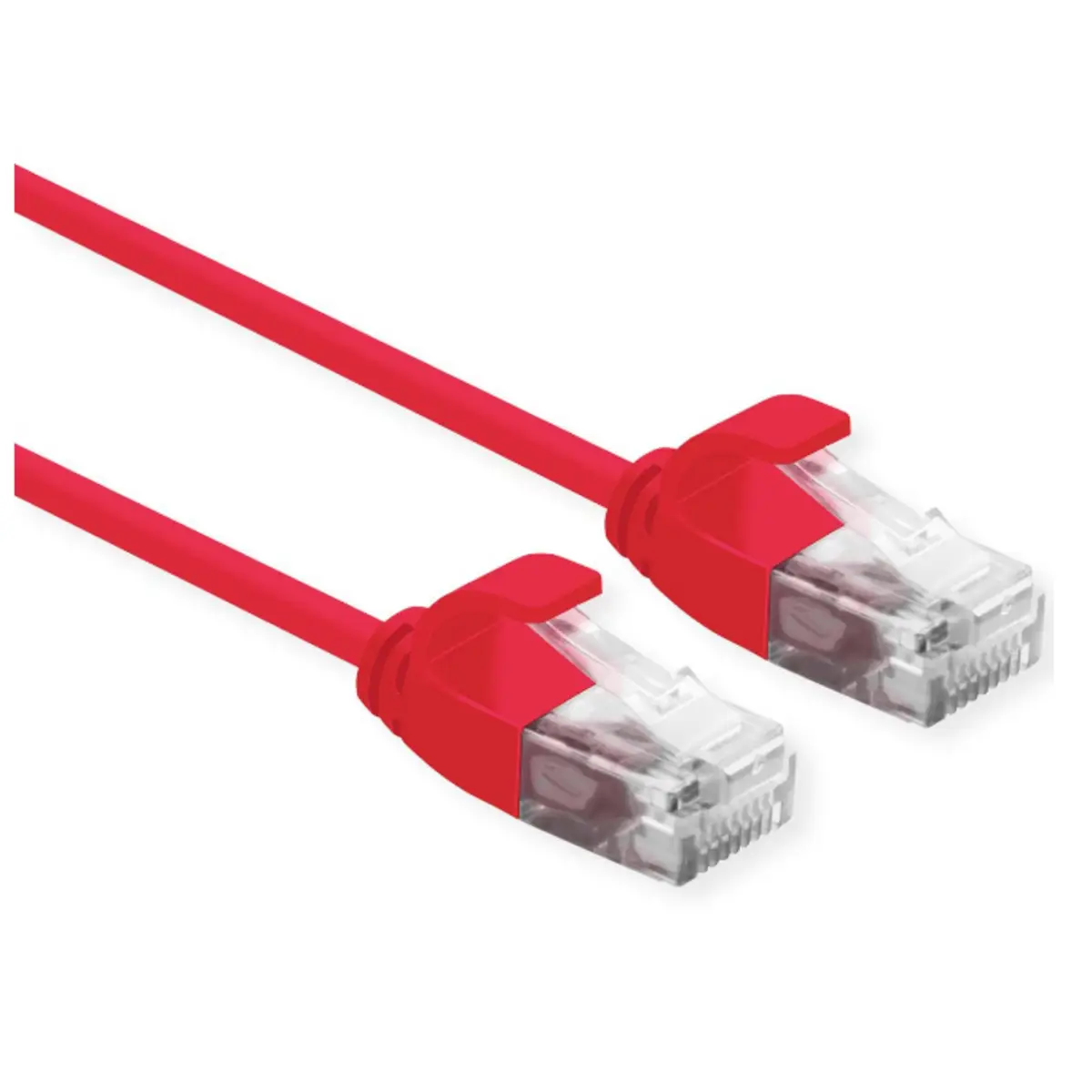 Patch-Kabel RJ-45 (M) zu RJ-45 (M) 2 m UTP CAT 6a halogenfrei geformt Rot