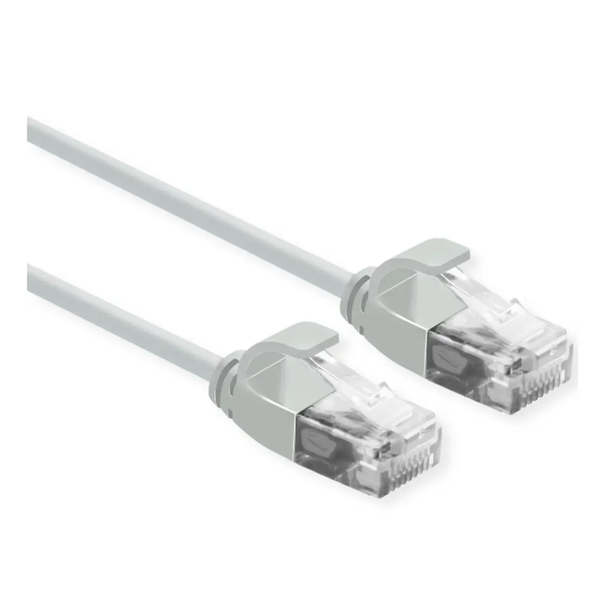 Patch-Kabel RJ-45 (M) zu RJ-45 (M) 1 m UTP CAT 6a halogenfrei geformt Grau