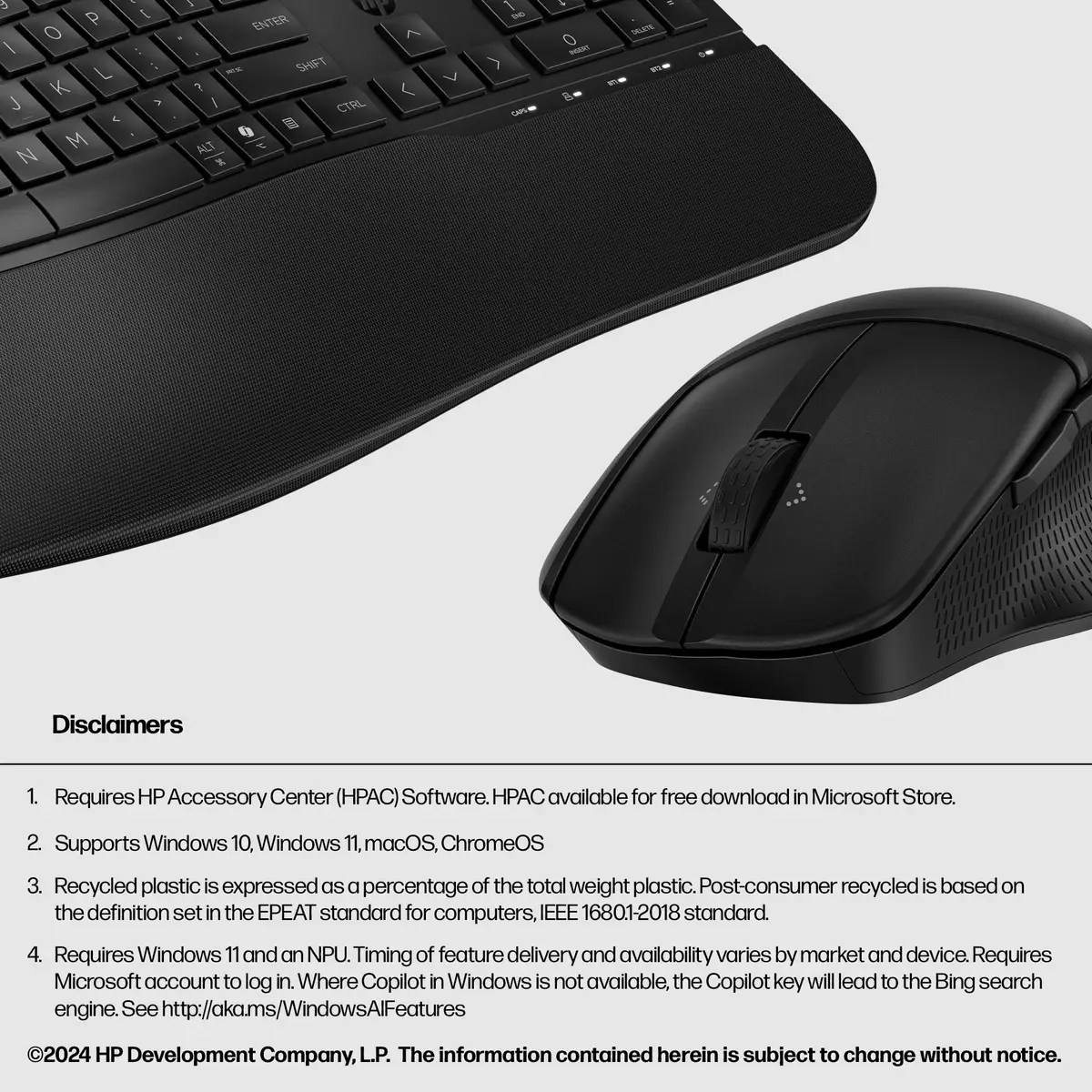 685 Comfort Dual-Mode-Tastatur und -Maus, Volle Größe (100%), Kabellos, RF Wireless + Bluetooth, Schwarz, Maus enthalten