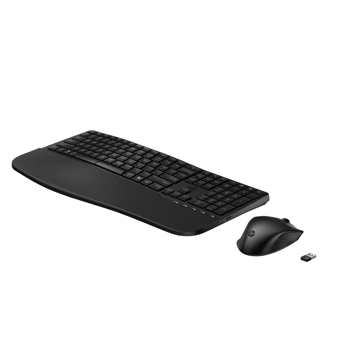 685 Comfort Dual-Mode-Tastatur und -Maus, Volle Größe (100%), Kabellos, RF Wireless + Bluetooth, Schwarz, Maus enthalten