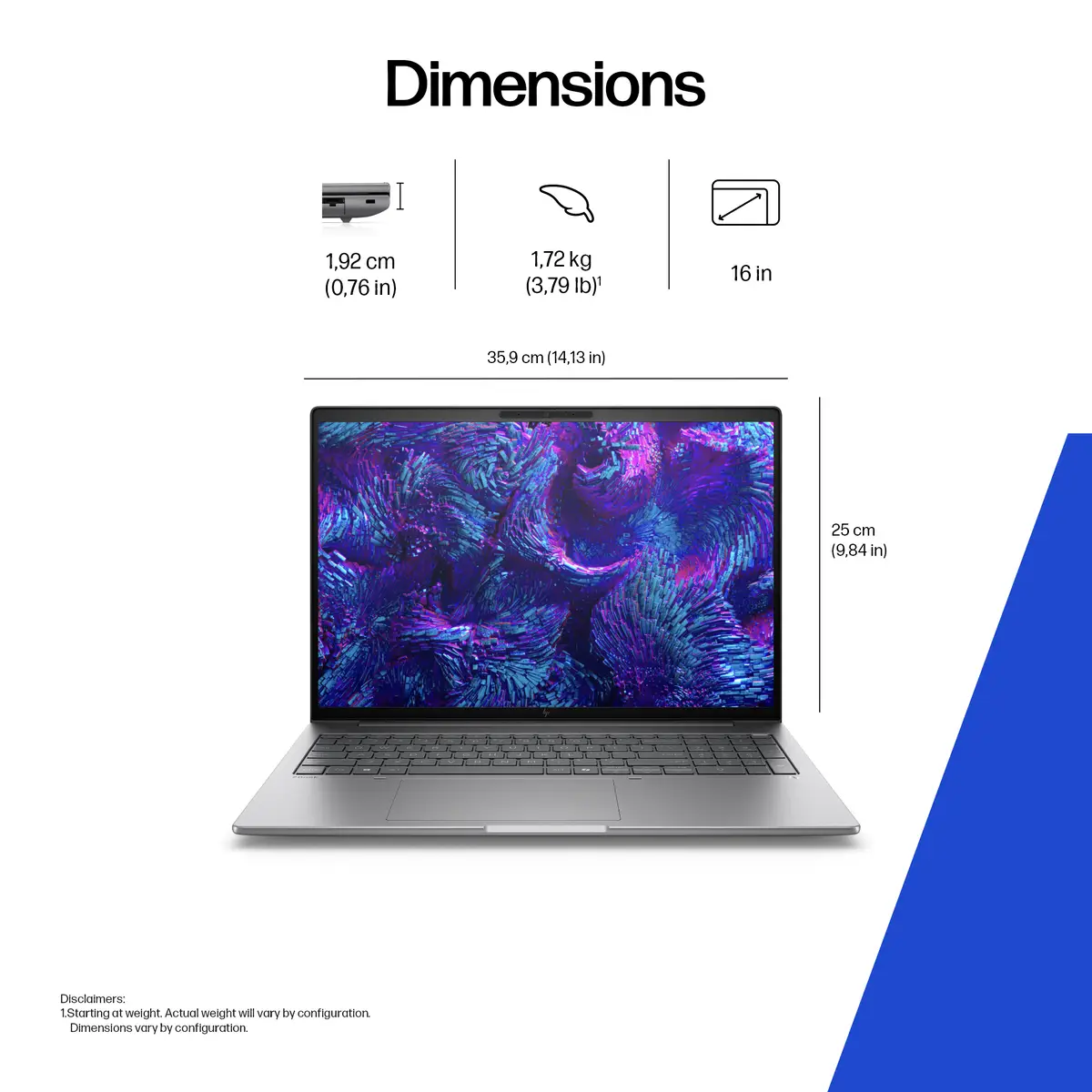 ZBook 8 G1i 16 inch Mobile Workstation PC, Windows 11 Pro