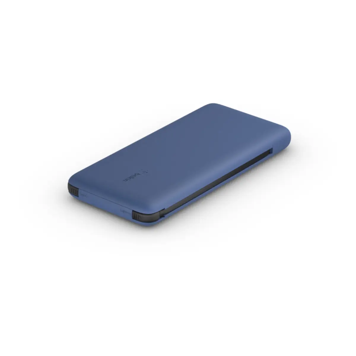 BOOSTCHARGE Powerbank, 10.000 mAh, 18W, mit integrierten Kabeln (USB-C, Lightning), blau