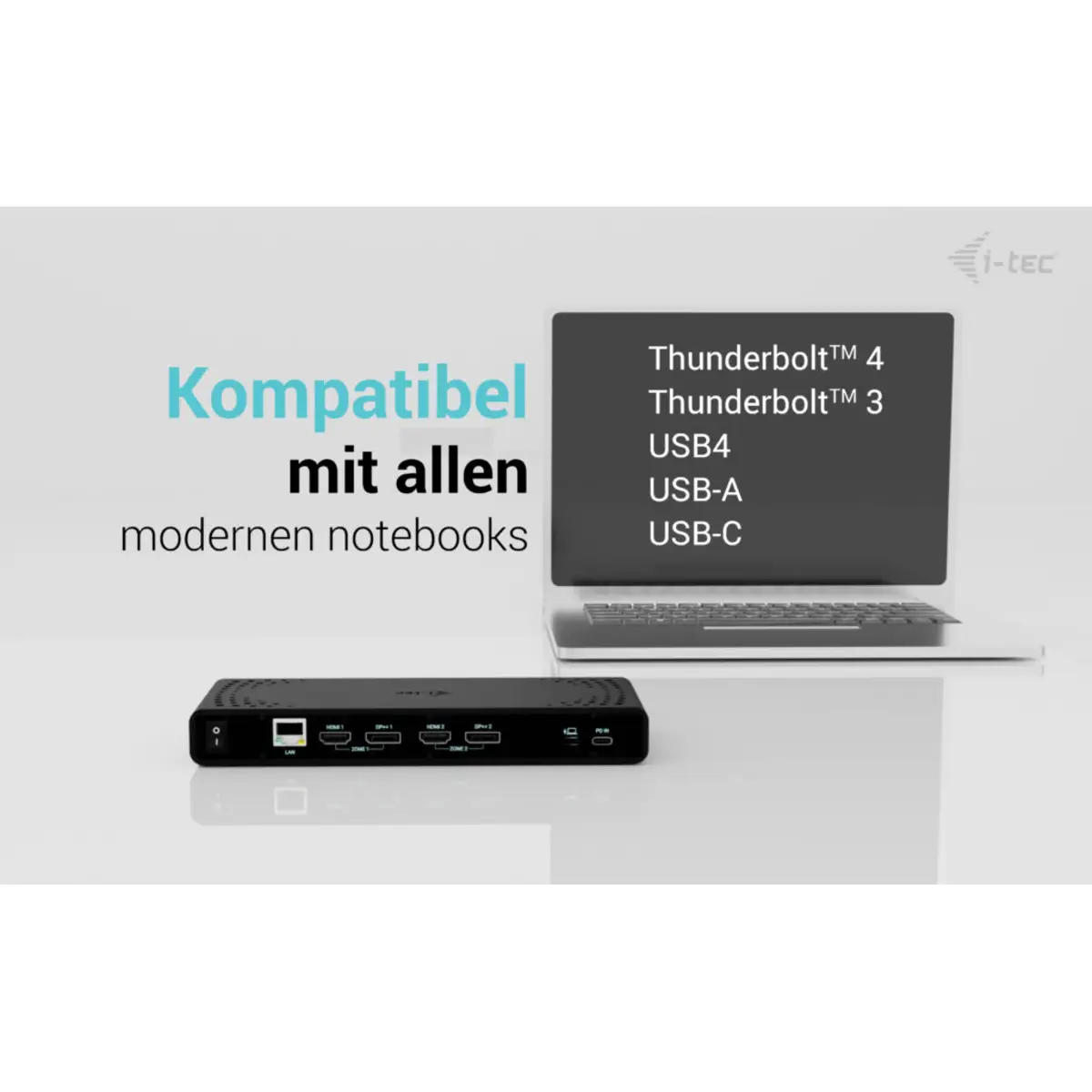 i-tec Universal Dual 4K Display Docking Station, PD 85W