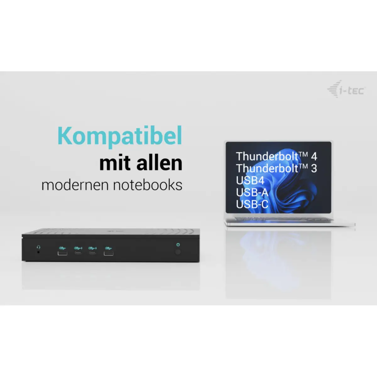 i-tec Universal 5x 4K Display Docking Station, Power Delivery 100W