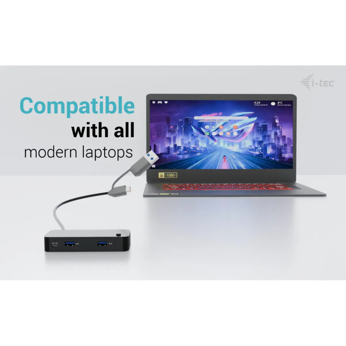 i-tec Universal KVM HUB 2x USB-C + 2x USB-A 3.0 Port