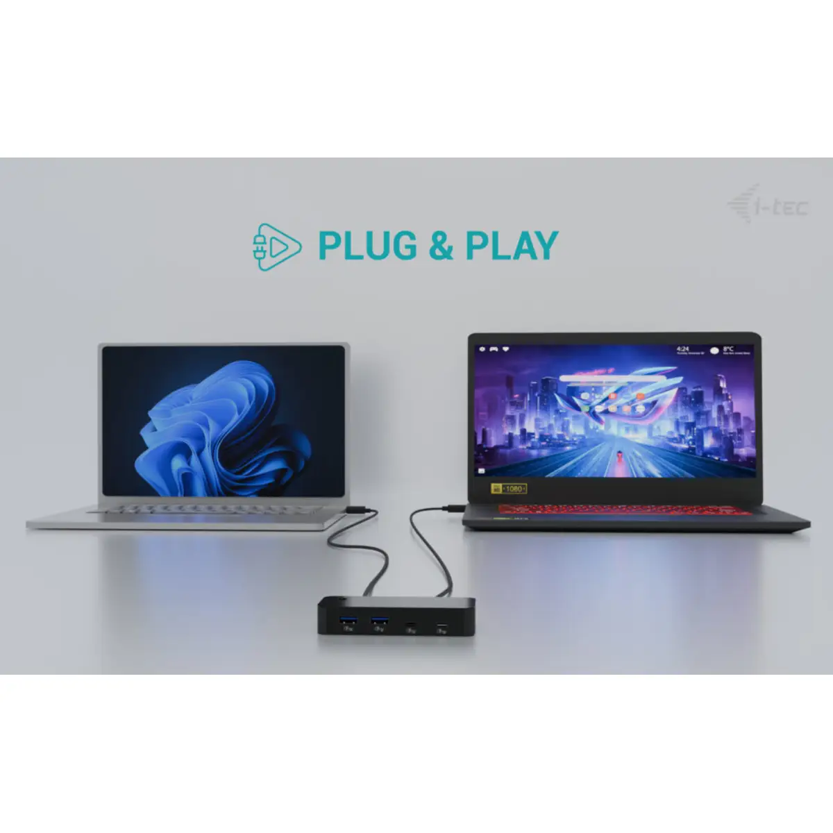 i-tec Universal KVM HUB 2x USB-C + 2x USB-A 3.0 Port