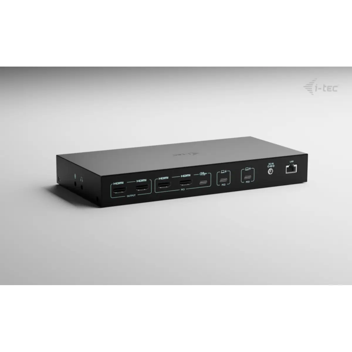 i-tec USB-C KVM Docking station for 3 Hosts, Dual Display, Power Delivery 1x 92W/2x 65W