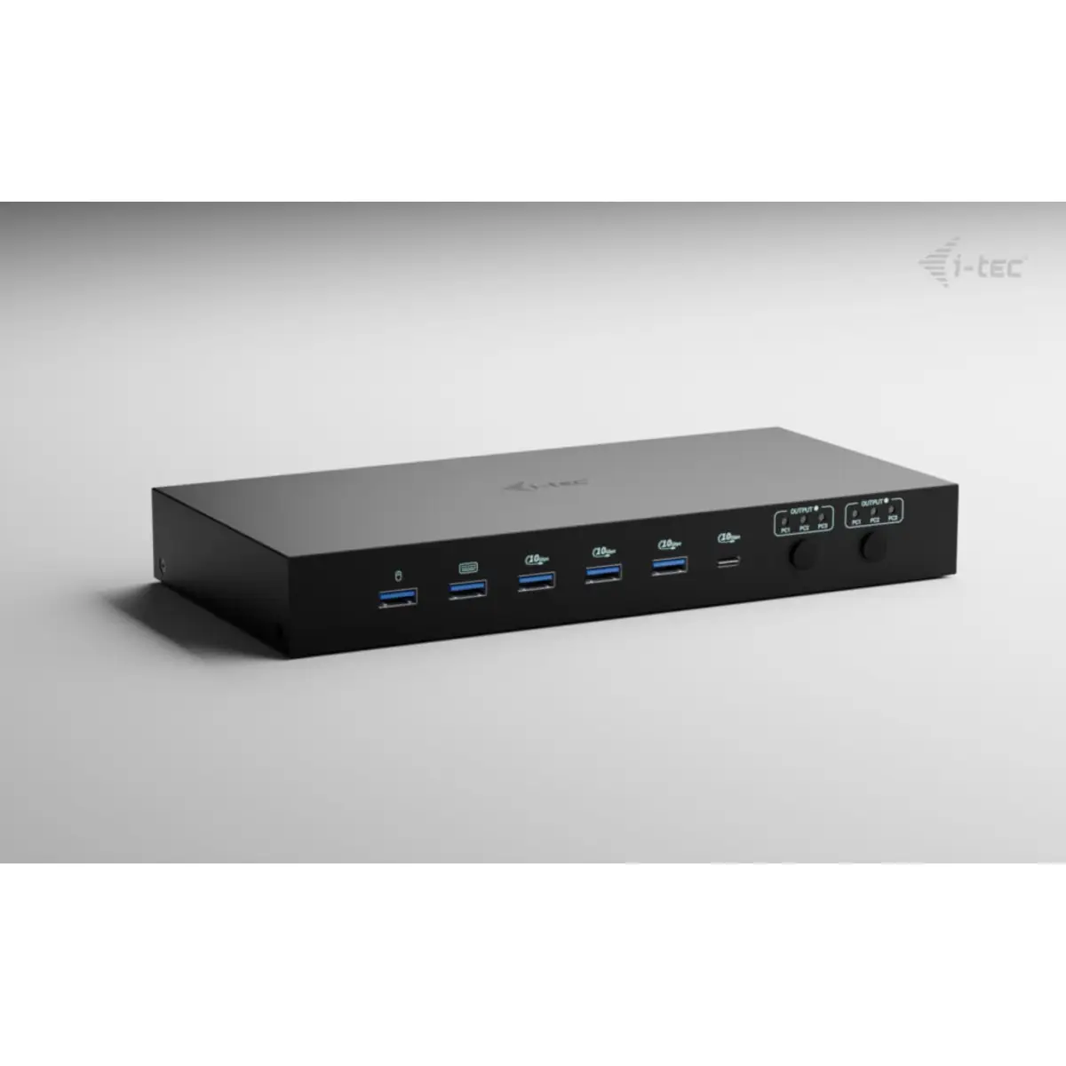 i-tec USB-C KVM Docking station for 3 Hosts, Dual Display, Power Delivery 1x 92W/2x 65W