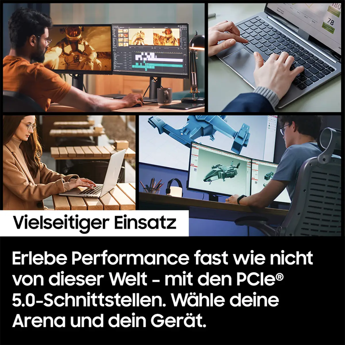 9100 PRO MZ-VAP2T0 SSD verschlüsselt 2 TB intern M.2 2280 PCI Express 5.0 x4 (NVMe) 256-Bit-AES TCG Opal Encryption 2.0 Schwarz
