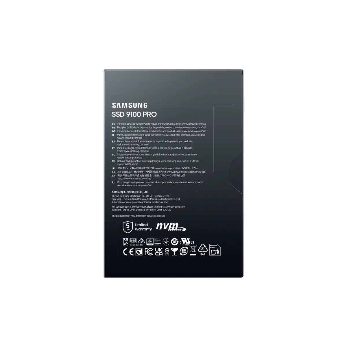 9100 PRO MZ-VAP2T0 SSD verschlüsselt 2 TB intern M.2 2280 PCI Express 5.0 x4 (NVMe) 256-Bit-AES TCG Opal Encryption 2.0 Schwarz