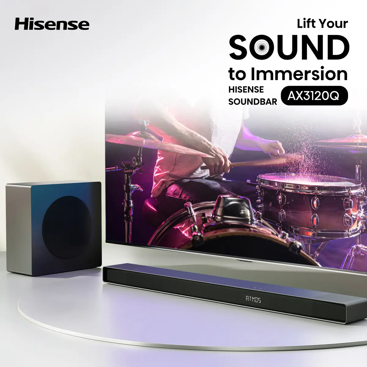 Soundbar AX3120Q, 3.1.2CH, 440W,Subwoofer