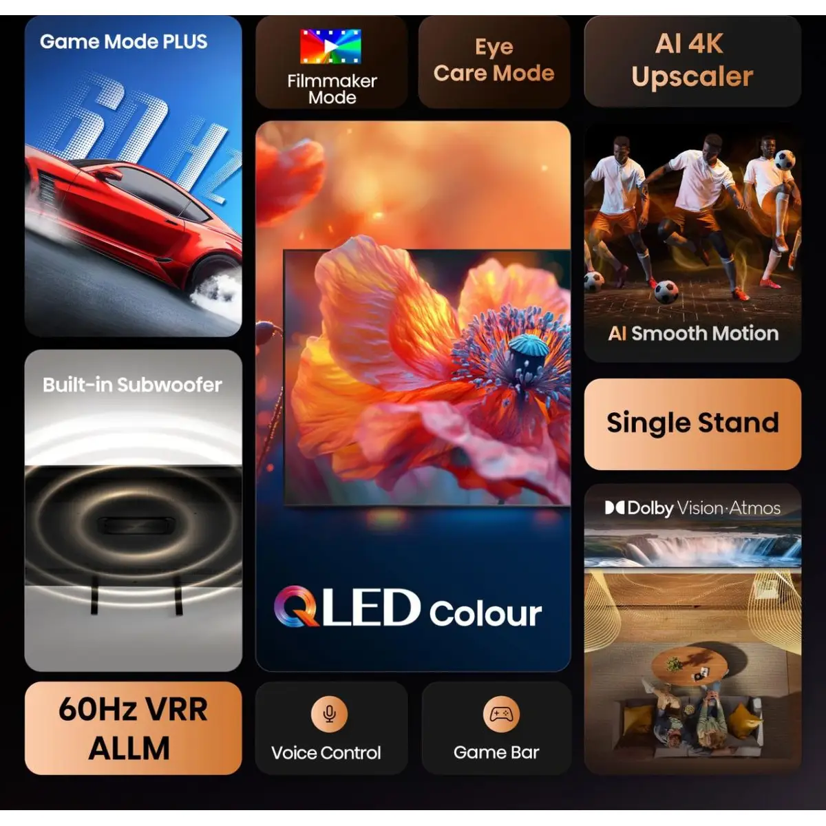 TV 43A7Q 43", QLED 4K, 60Hz, 300 Nits