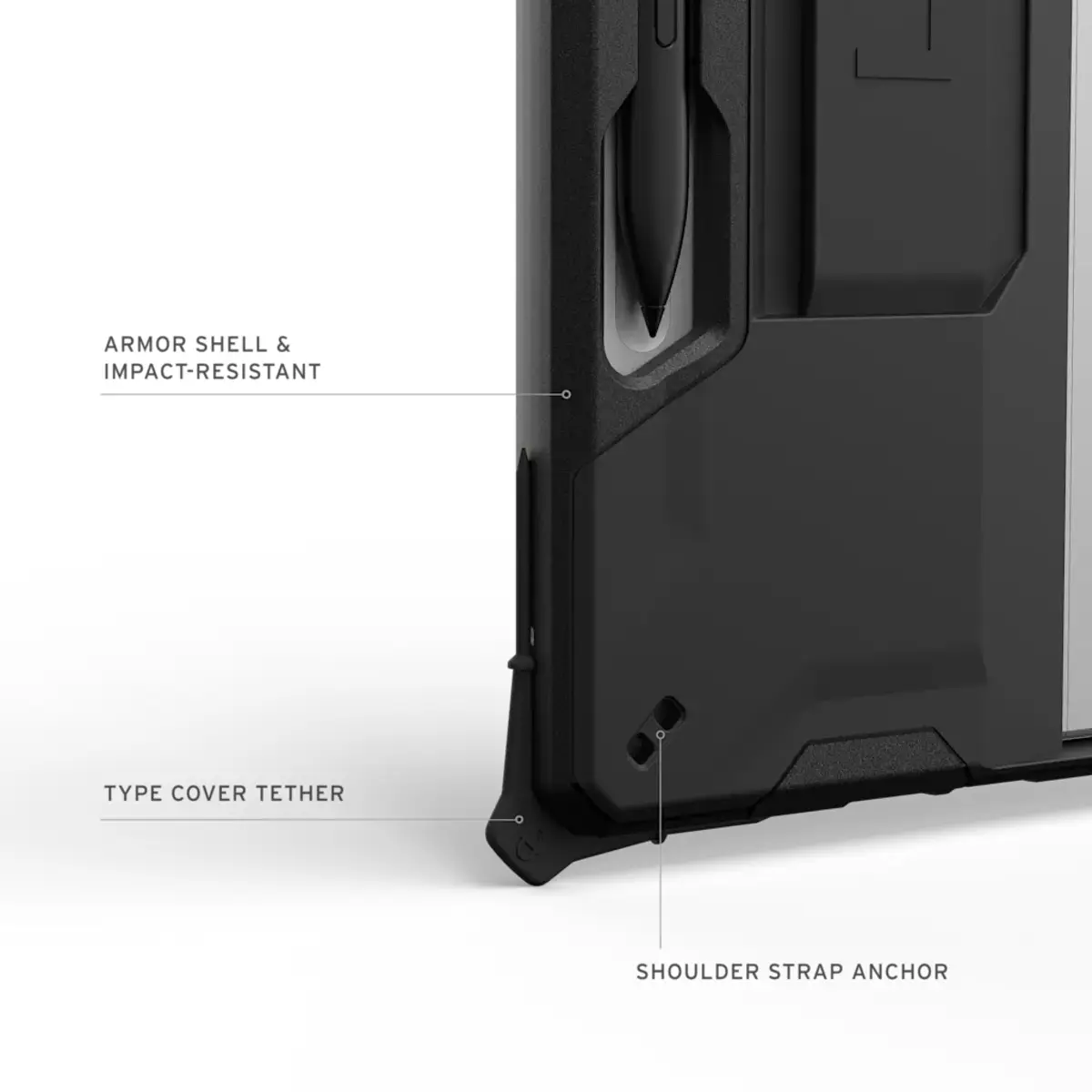 Scout Handstrap Case für Microsoft Surface Pro 12" (1. Edition) schwarz