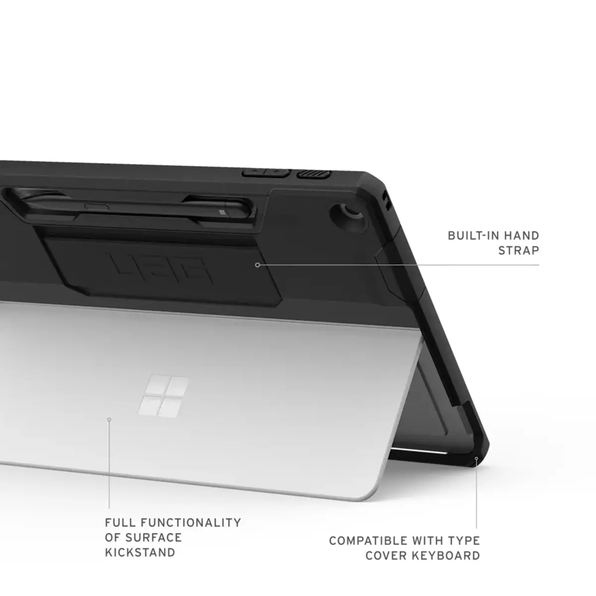 Scout Handstrap Case für Microsoft Surface Pro 12" (1. Edition) schwarz