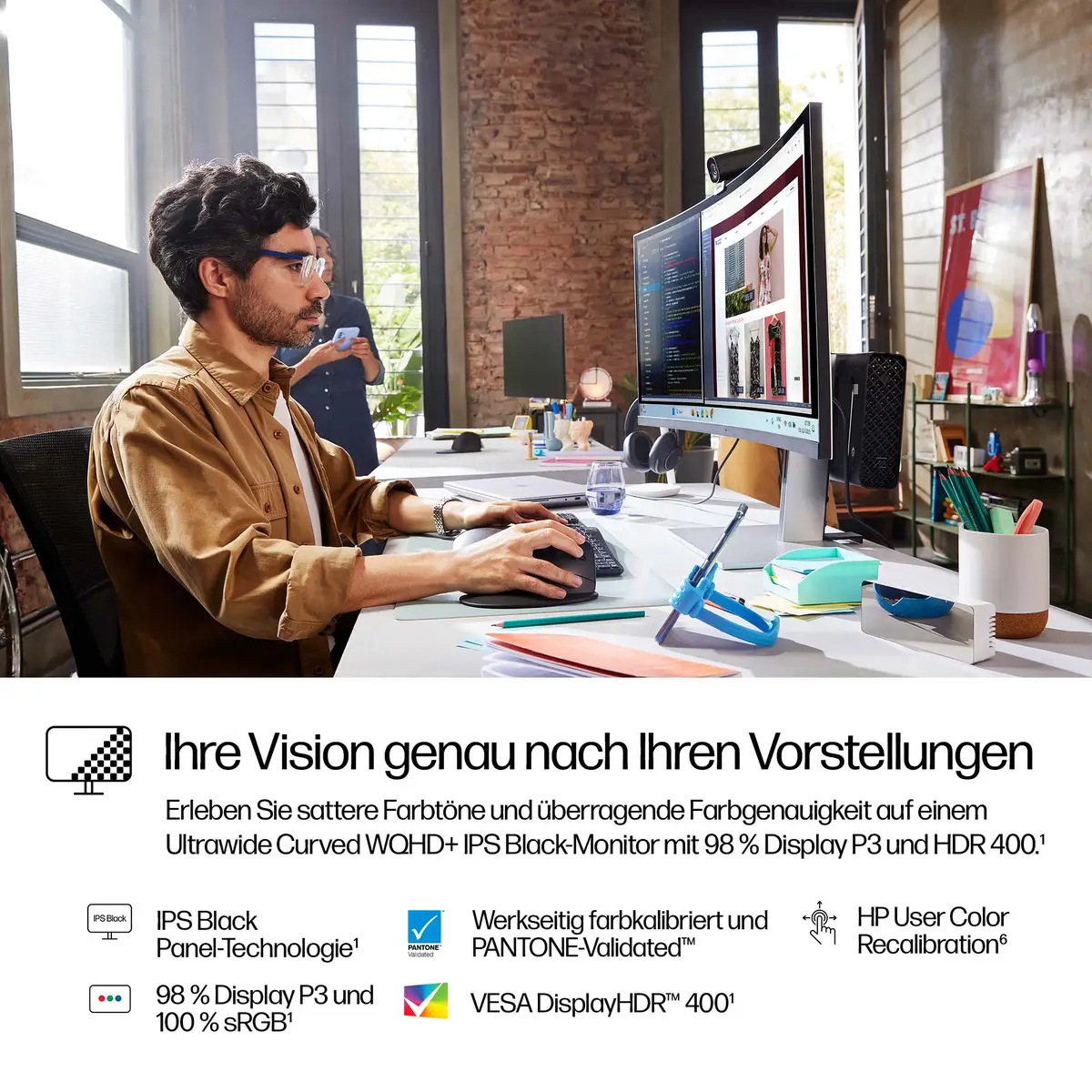 Series 7 Pro -Serie 7 Pro 37,5 Zoll WQHD+ Thunderbolt 4-Monitor – 738pu, 95,2 cm (37.5"), 3840 x 1600 Pixel, Wide Quad HD+, LCD, 5 ms, Schwarz