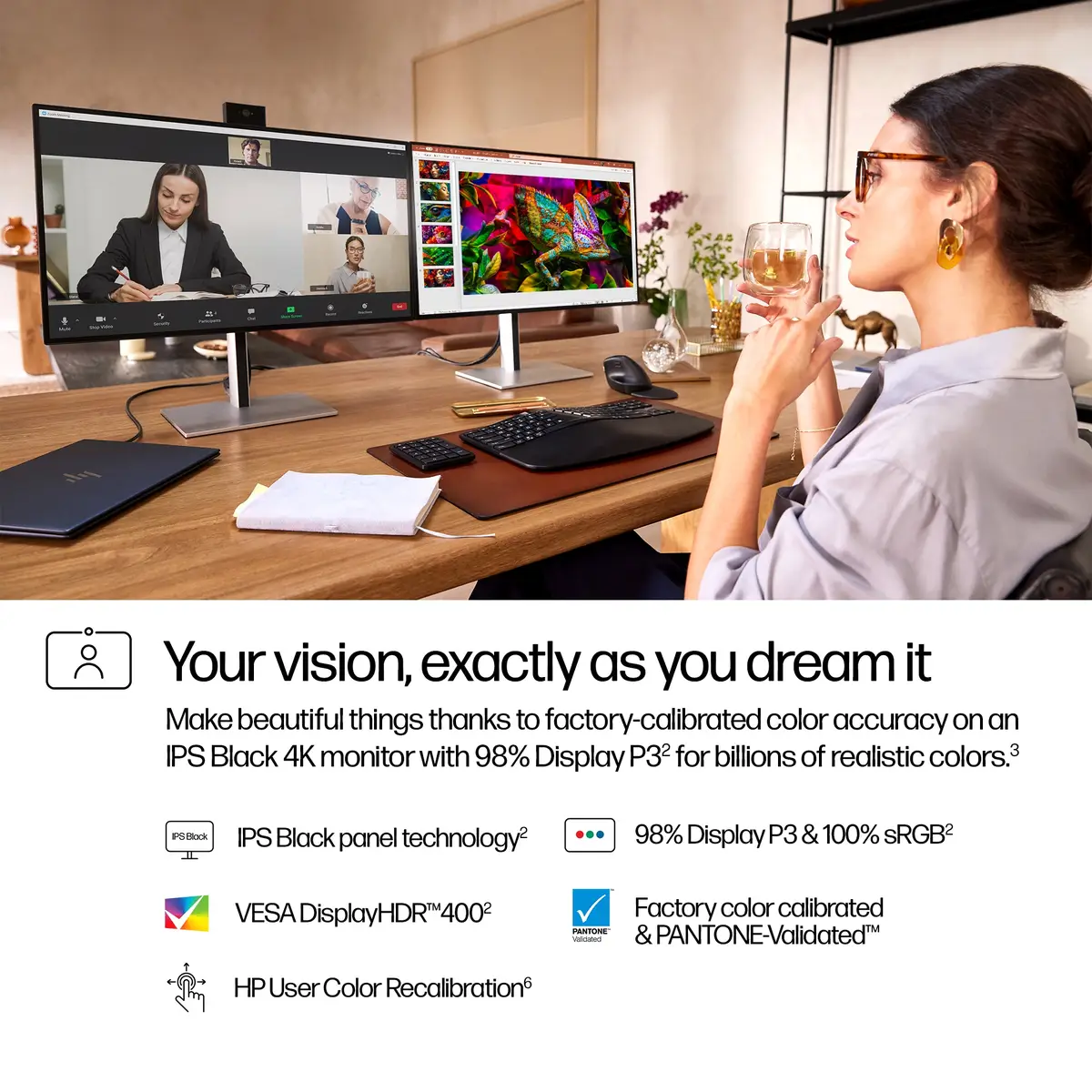 Serie 7 Pro 27 Zoll 4K-Konferenzmonitor – 727pm, 68,6 cm (27"), 3840 x 2160 Pixel, 4K Ultra HD, LCD, 5 ms, Schwarz