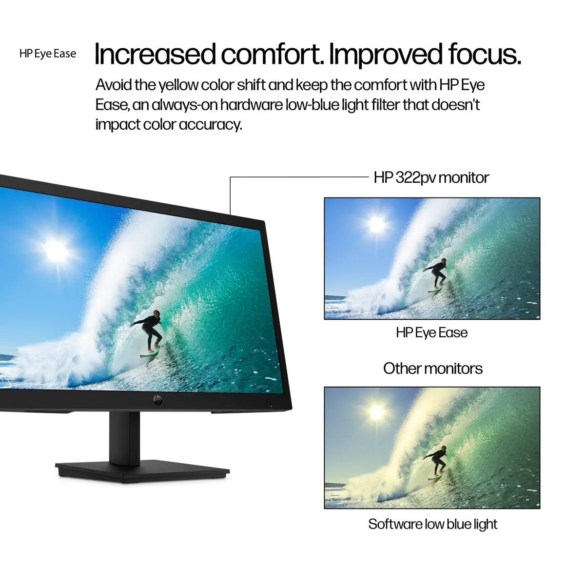 Serie 3 Pro 21,45-Zoll-FHD-Monitor – 322pv, 54,5 cm (21.4"), 1920 x 1080 Pixel, Full HD, LCD, 5 ms, Schwarz