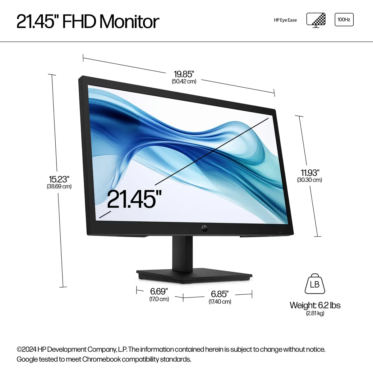 Serie 3 Pro 21,45-Zoll-FHD-Monitor – 322pv, 54,5 cm (21.4"), 1920 x 1080 Pixel, Full HD, LCD, 5 ms, Schwarz