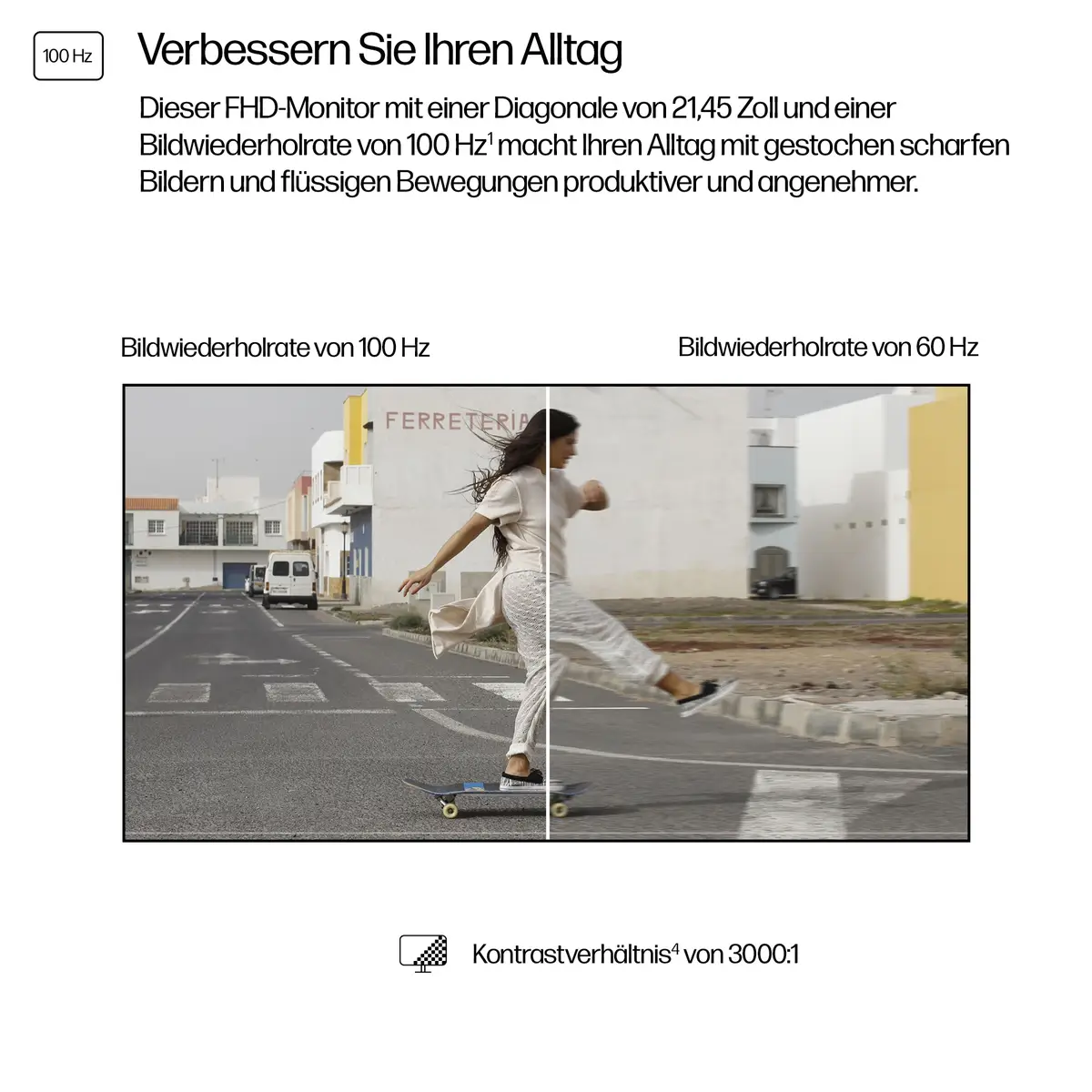 Serie 3 Pro 21,45-Zoll-FHD-Monitor – 322pv, 54,5 cm (21.4"), 1920 x 1080 Pixel, Full HD, LCD, 5 ms, Schwarz