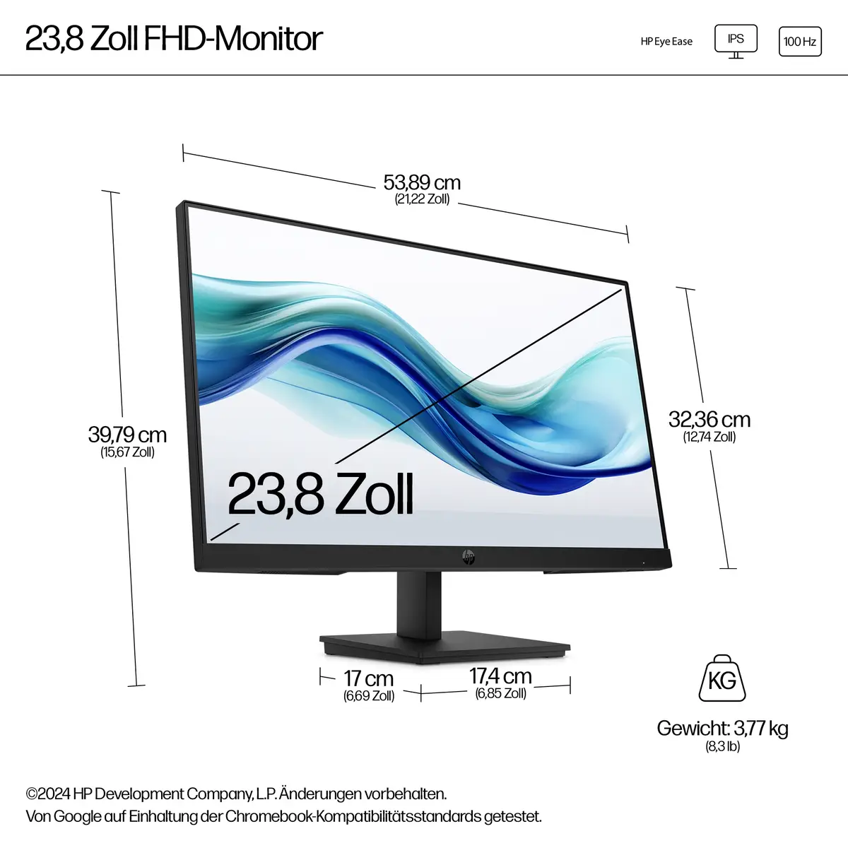 Series 3 Pro Serie 3 Pro 23,8-Zoll-FHD-Monitor – 324pf, 60,5 cm (23.8"), 1920 x 1080 Pixel, Full HD, LCD, 5 ms, Schwarz