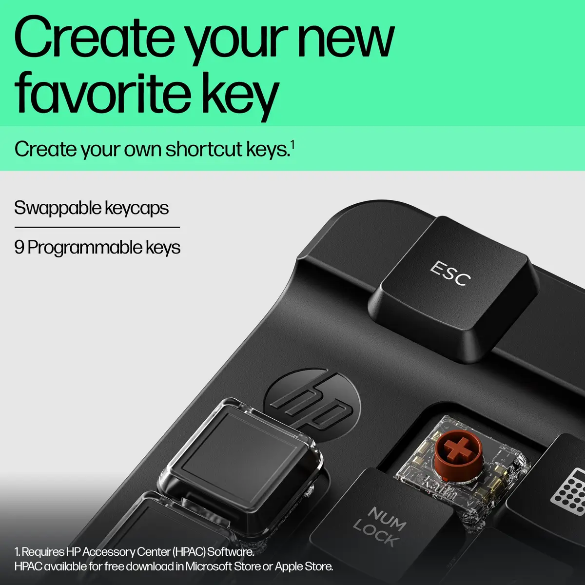 435 Programmable Wireless Keypad, Kabellos, Bluetooth, Mechanischer Switch, Schwarz