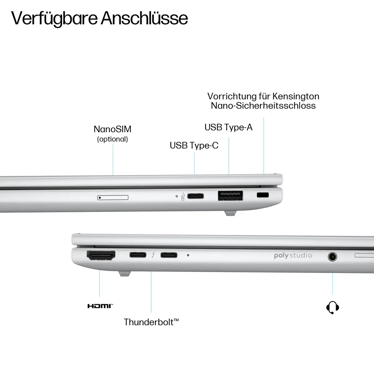 EliteBook 8 G1i 13 inch Notebook AI PC, 13.3", Windows 11 Pro, Intel Core™ Ultra 7, 32GB RAM, 1TB SSD, WUXGA