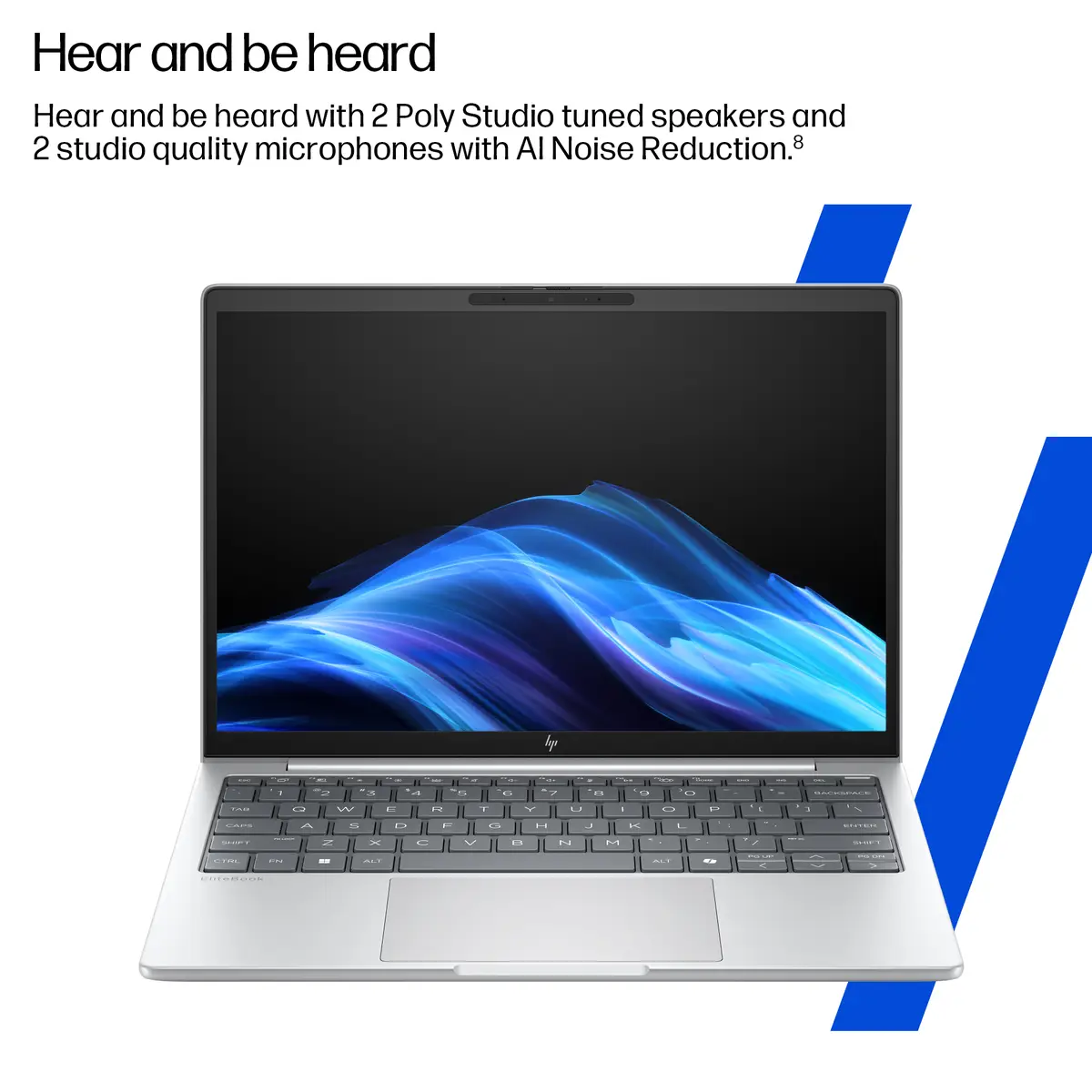 EliteBook 8 G1i 13 inch Notebook AI PC, 13.3", Windows 11 Pro, Intel Core™ Ultra 7, 32GB RAM, 1TB SSD, WUXGA