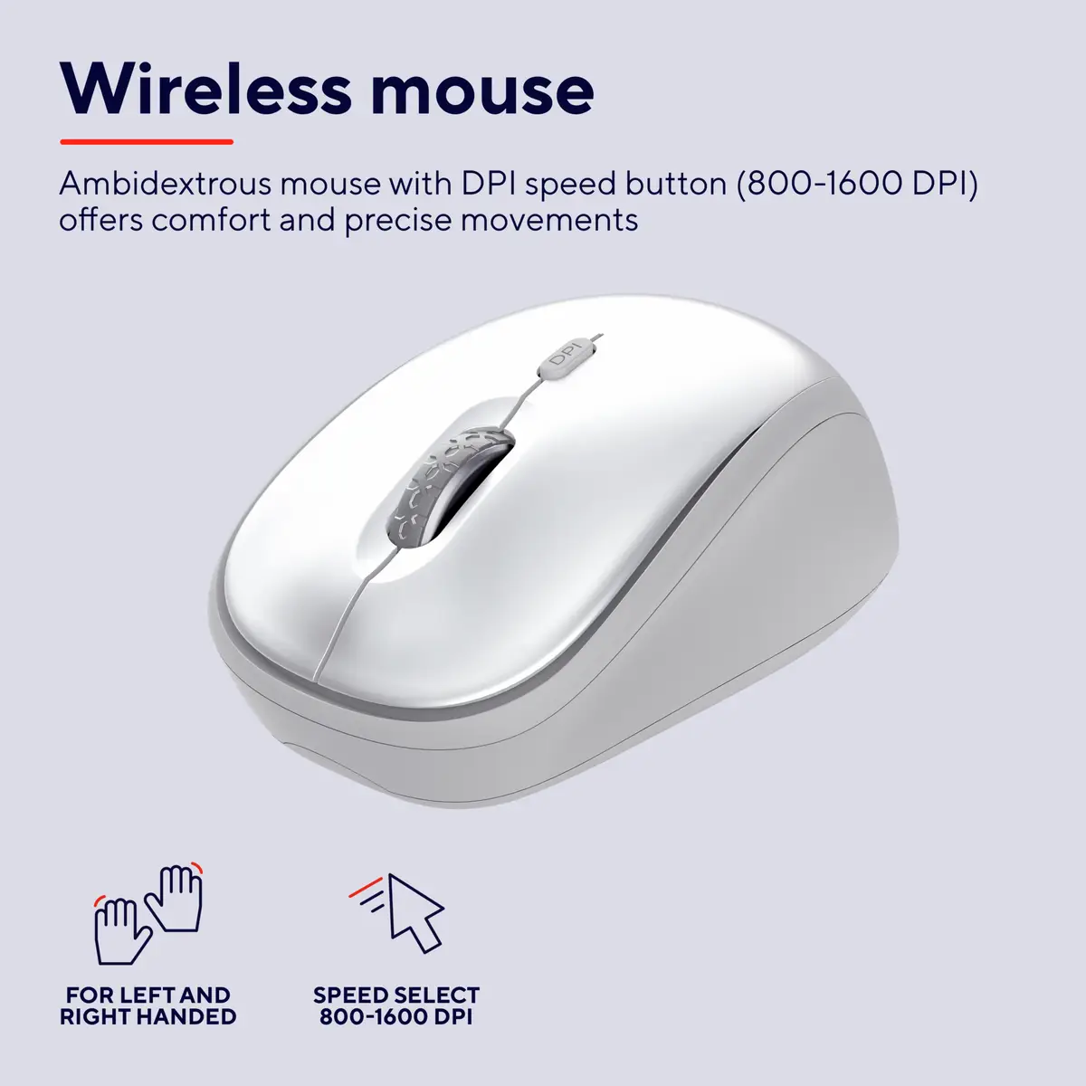 Trust Ody II Tastatur Maus enthalten Heimbüro RF Wireless Deutsch Weiß