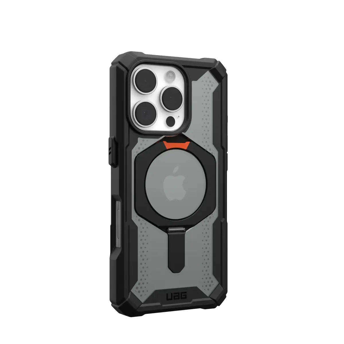 UAG Urban Armor Gear Plasma XTE MagSafe Kickstand Case für Apple iPhone 16 Pro schwarz/orange