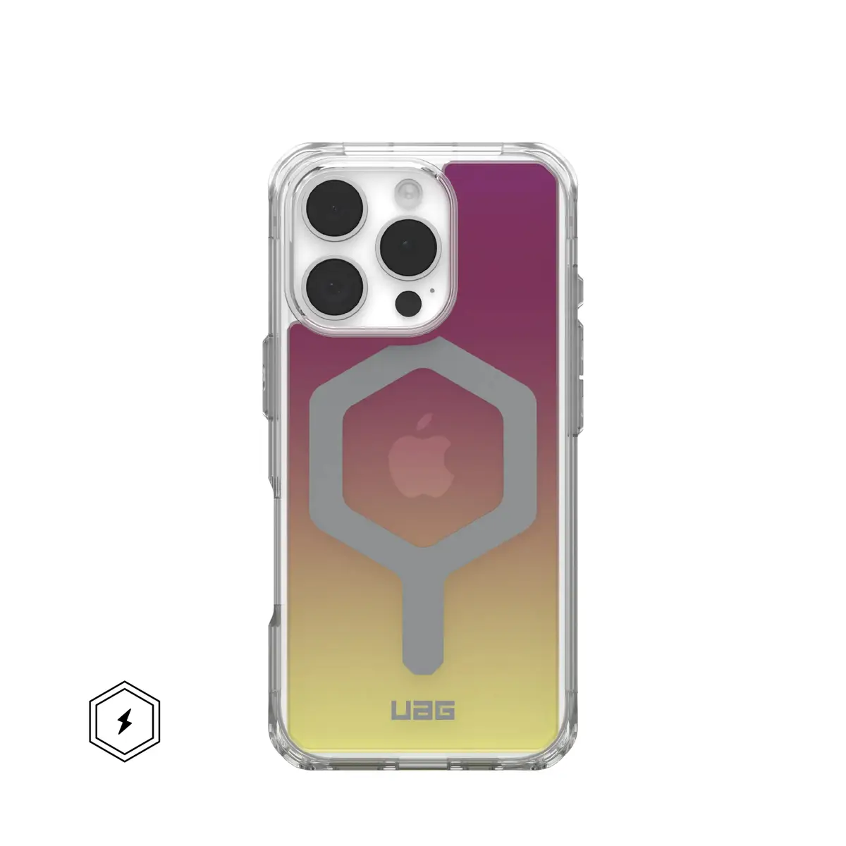 UAG Urban Armor Gear Plyo MagSafe Case für Apple iPhone 16 Pro kastanienbraun-gelb/transparent/Ombre