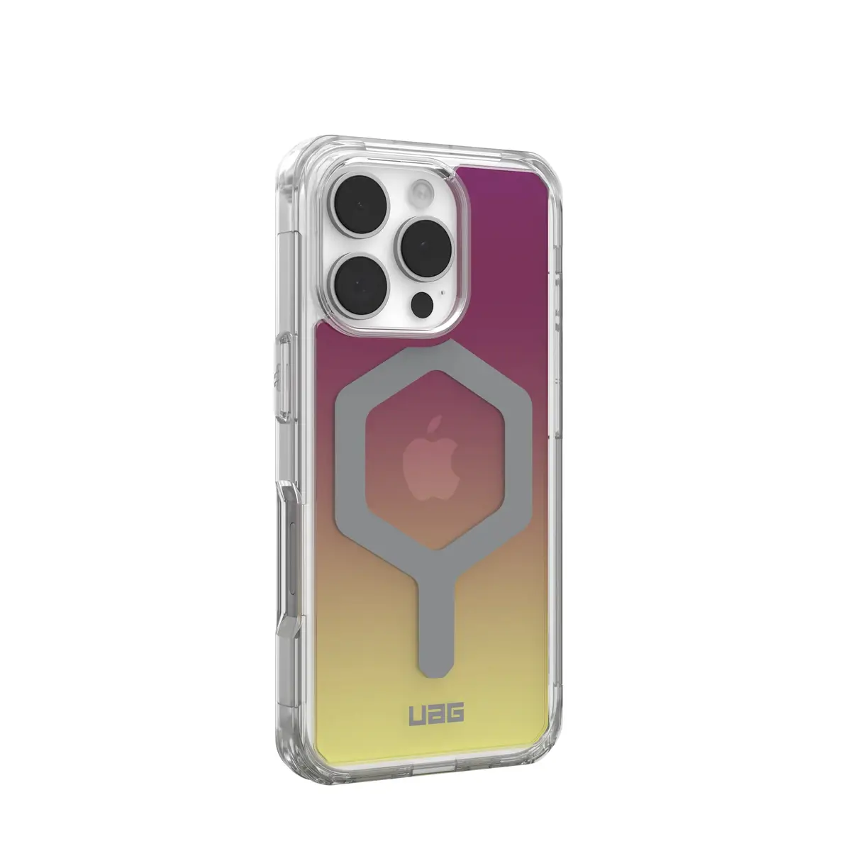 UAG Urban Armor Gear Plyo MagSafe Case für Apple iPhone 16 Pro kastanienbraun-gelb/transparent/Ombre