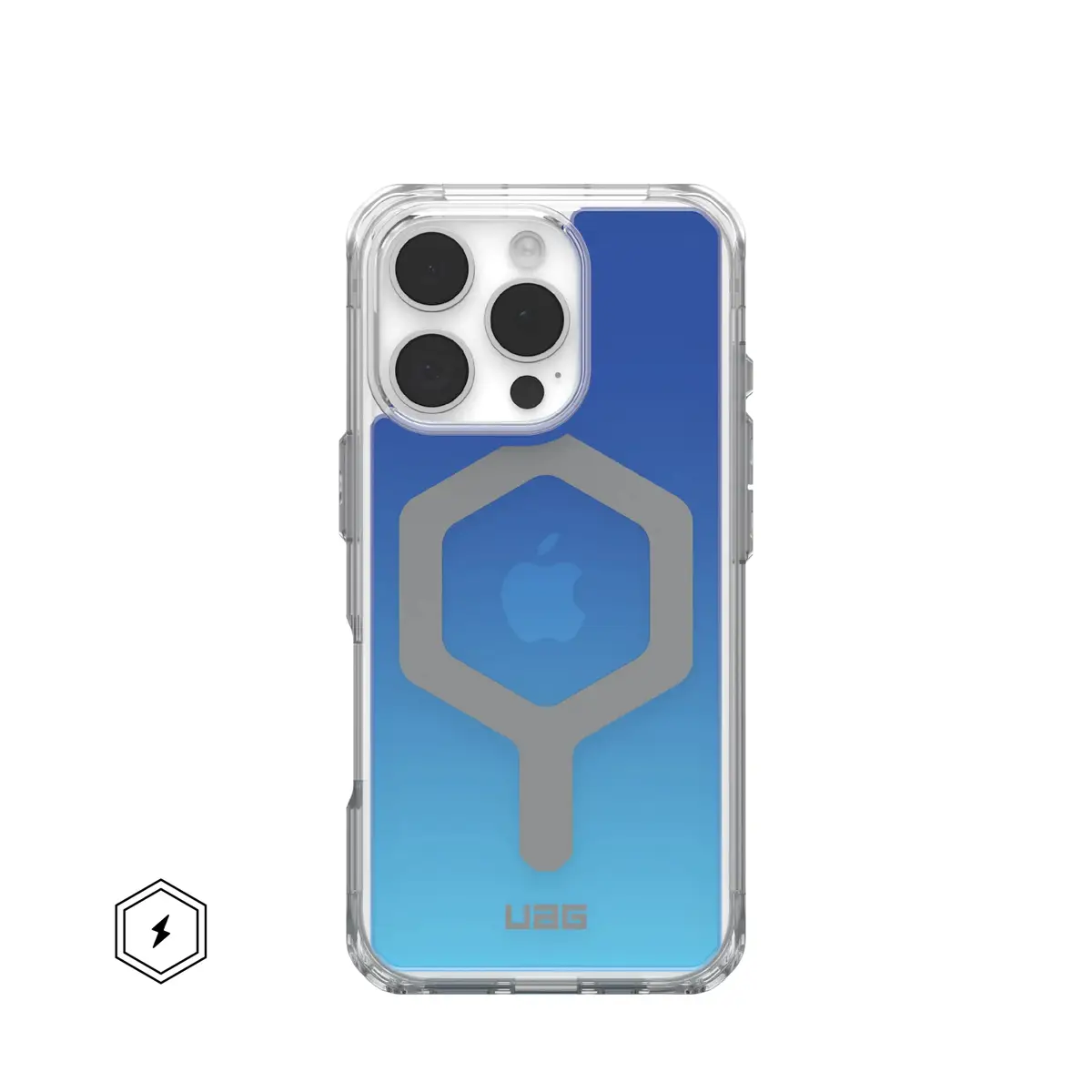 UAG Urban Armor Gear Plyo MagSafe Case für Apple iPhone 16 Pro blau/transparent/Ombre