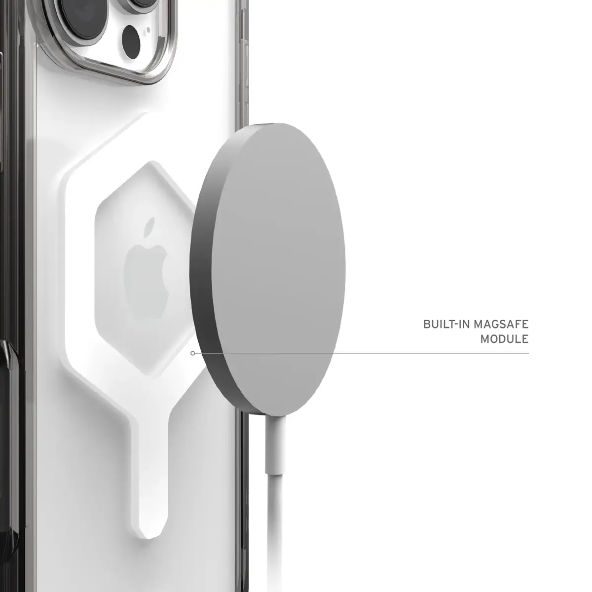 UAG Urban Armor Gear Plyo MagSafe Case für Apple iPhone 16 Pro Max ash (grau)/transparent/weiß