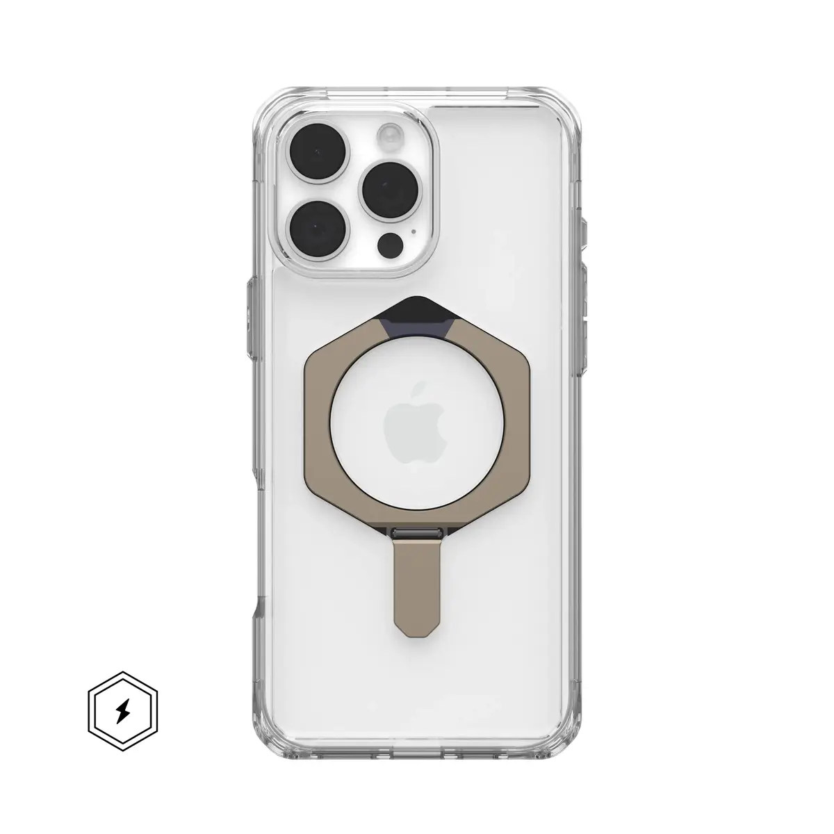 UAG Urban Armor Gear Plyo XTE MagSafe Kickstand Case für Apple iPhone 16 Pro Max ice (transparent)/titan