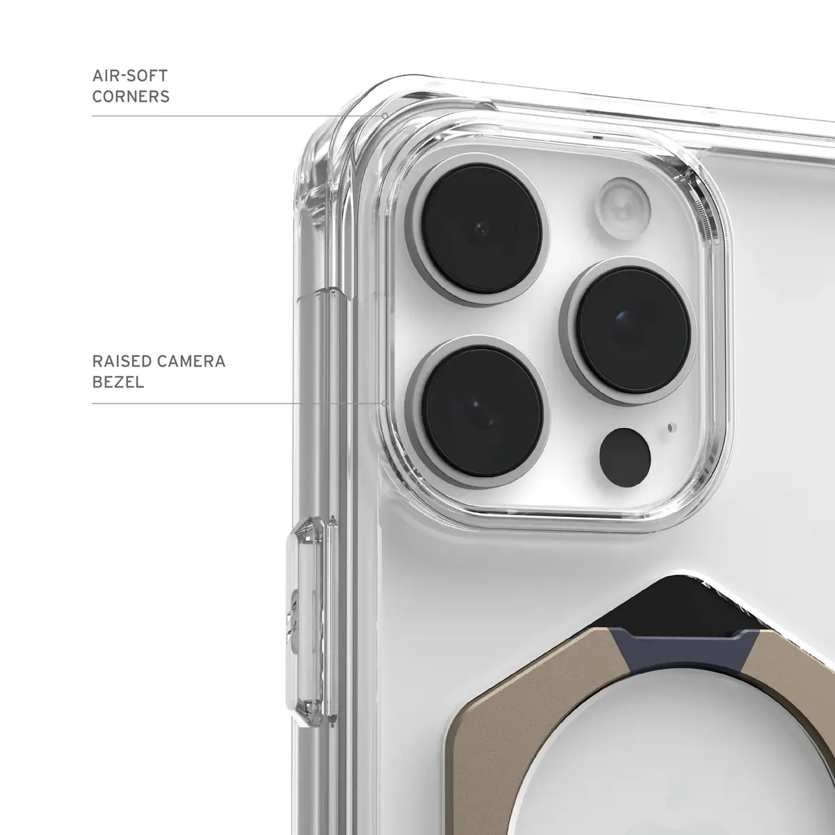 UAG Urban Armor Gear Plyo XTE MagSafe Kickstand Case für Apple iPhone 16 Pro Max ice (transparent)/titan