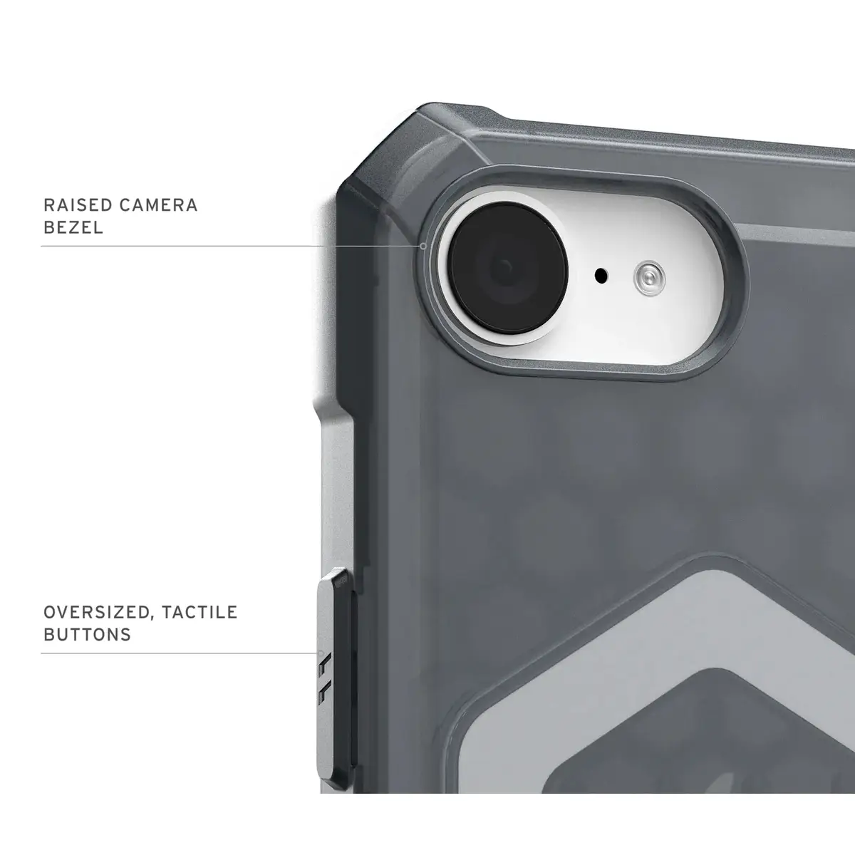 UAG Urban Armor Gear Essential Armor MagSafe Case für Apple iPhone 16e ash (grau transparent)
