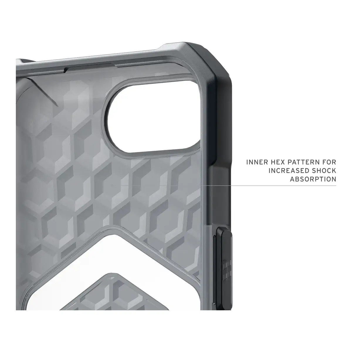 UAG Urban Armor Gear Essential Armor MagSafe Case für Apple iPhone 16e ash (grau transparent)