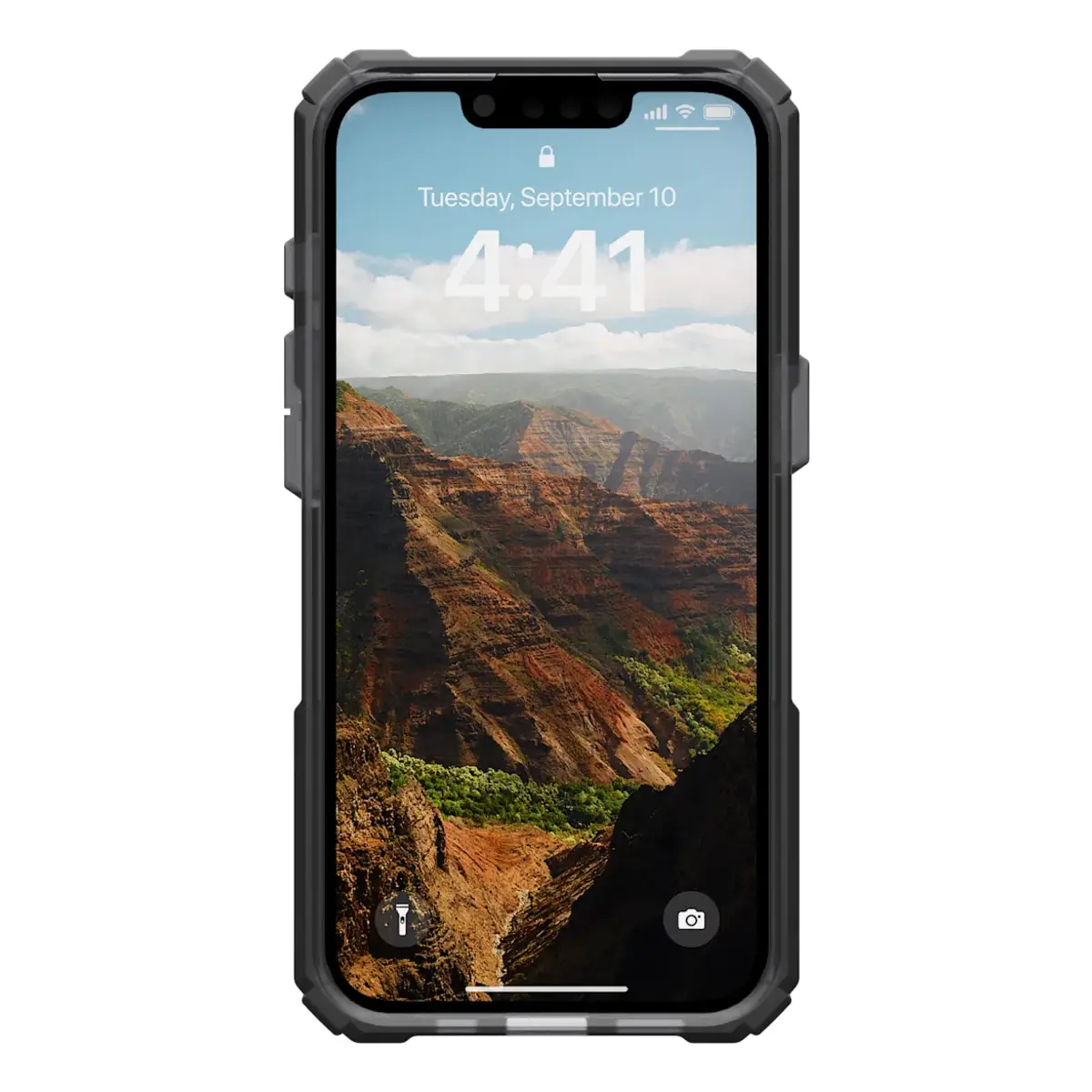 UAG Urban Armor Gear Plasma XTE MagSafe Kickstand Case für Apple iPhone 16e ash (transparent)/titan