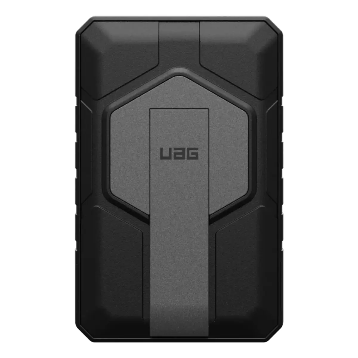 UAG Urban Armor Gear SRGE Rugged Powerbank Magnetic Wireless Charger mit Standfunktion 1x 20W USB-C & 1x 10W 10.000 mAh Qi schwarz/grau