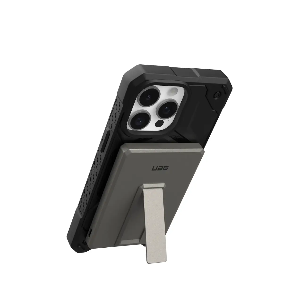 UAG Urban Armor Gear SRGE Ultra Slim Powerbank Magnetic Wireless Charger mit Standfunktion 1x 20W USB-C 5.000 mAh Qi schwarz/titan