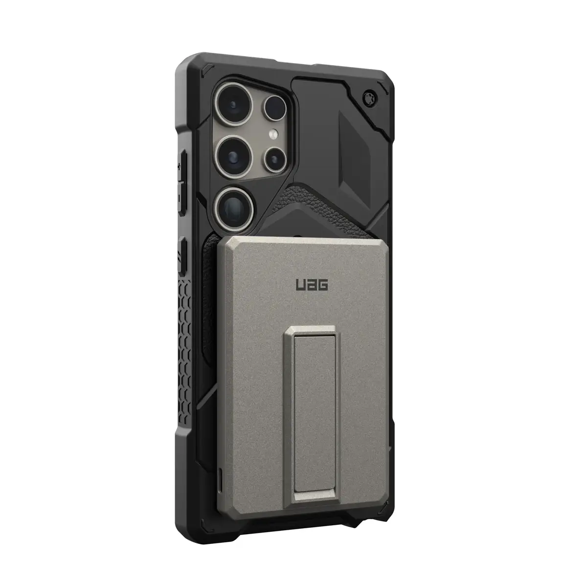 UAG Urban Armor Gear SRGE Ultra Slim Powerbank Magnetic Wireless Charger mit Standfunktion 1x 20W USB-C 5.000 mAh Qi schwarz/titan
