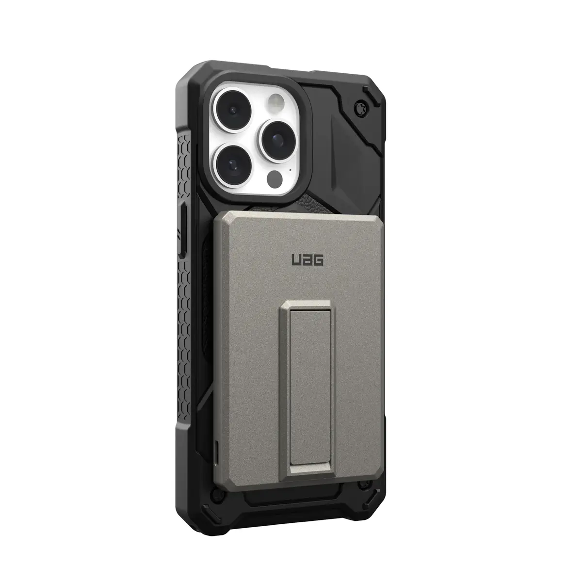 UAG Urban Armor Gear SRGE Ultra Slim Powerbank Magnetic Wireless Charger mit Standfunktion 1x 20W USB-C 5.000 mAh Qi schwarz/titan