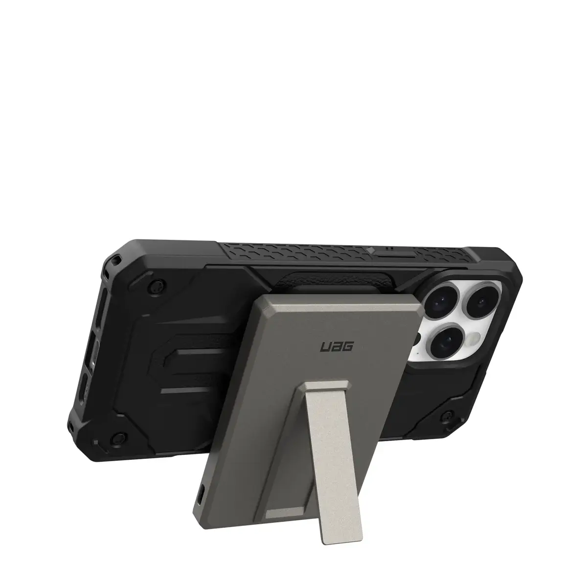 UAG Urban Armor Gear SRGE Ultra Slim Powerbank Magnetic Wireless Charger mit Standfunktion 1x 20W USB-C 5.000 mAh Qi schwarz/titan