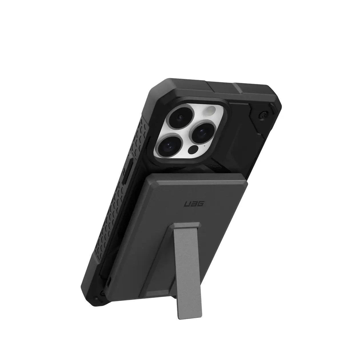 UAG Urban Armor Gear SRGE Ultra Slim Powerbank Magnetic Wireless Charger mit Standfunktion 1x 20W USB-C 5.000 mAh Qi schwarz/grau
