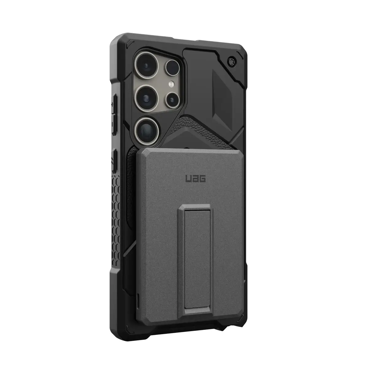 UAG Urban Armor Gear SRGE Ultra Slim Powerbank Magnetic Wireless Charger mit Standfunktion 1x 20W USB-C 5.000 mAh Qi schwarz/grau