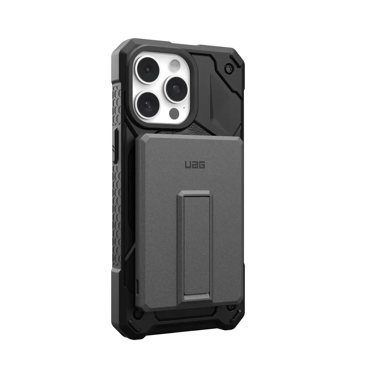 UAG Urban Armor Gear SRGE Ultra Slim Powerbank Magnetic Wireless Charger mit Standfunktion 1x 20W USB-C 5.000 mAh Qi schwarz/grau