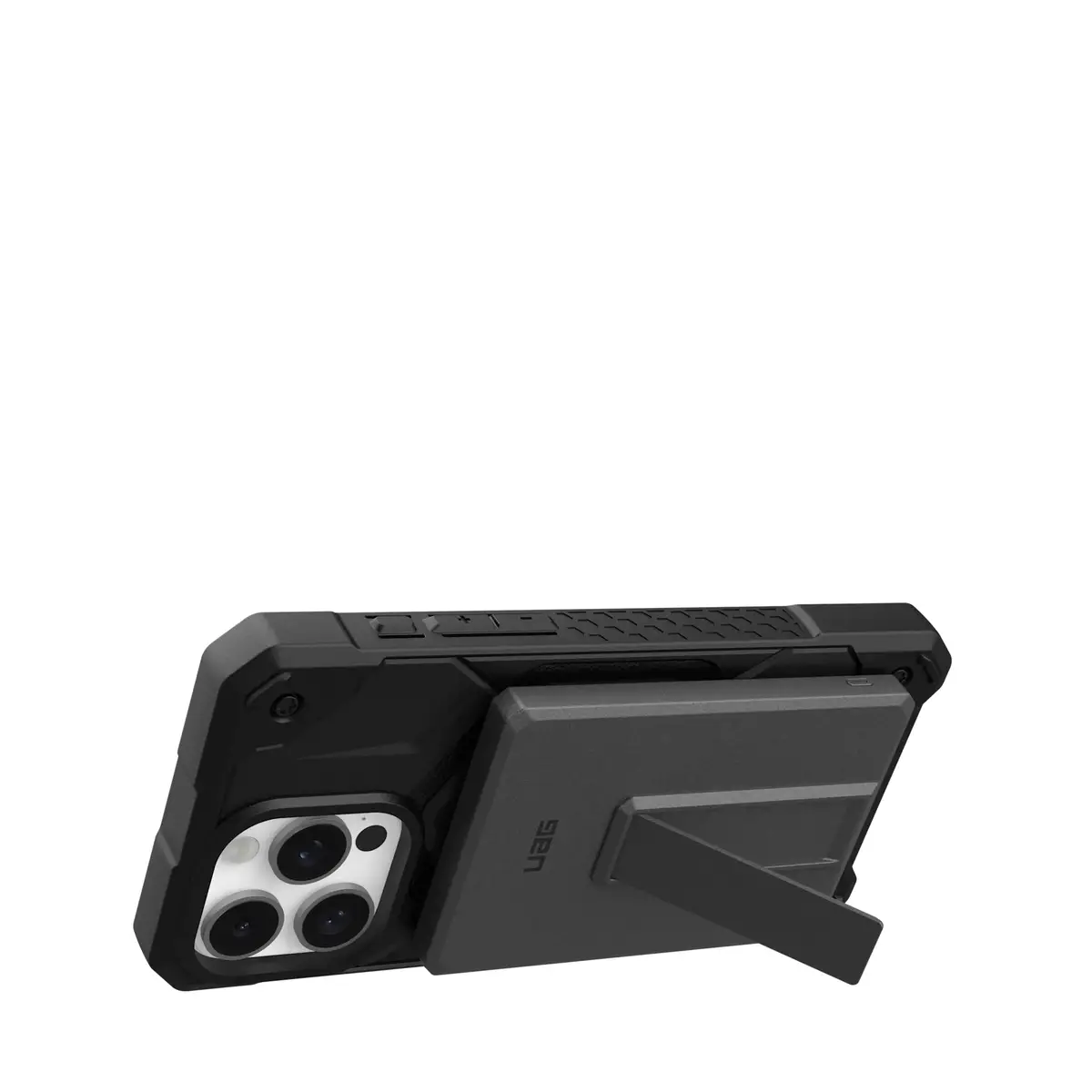 UAG Urban Armor Gear SRGE Ultra Slim Powerbank Magnetic Wireless Charger mit Standfunktion 1x 20W USB-C 5.000 mAh Qi schwarz/grau