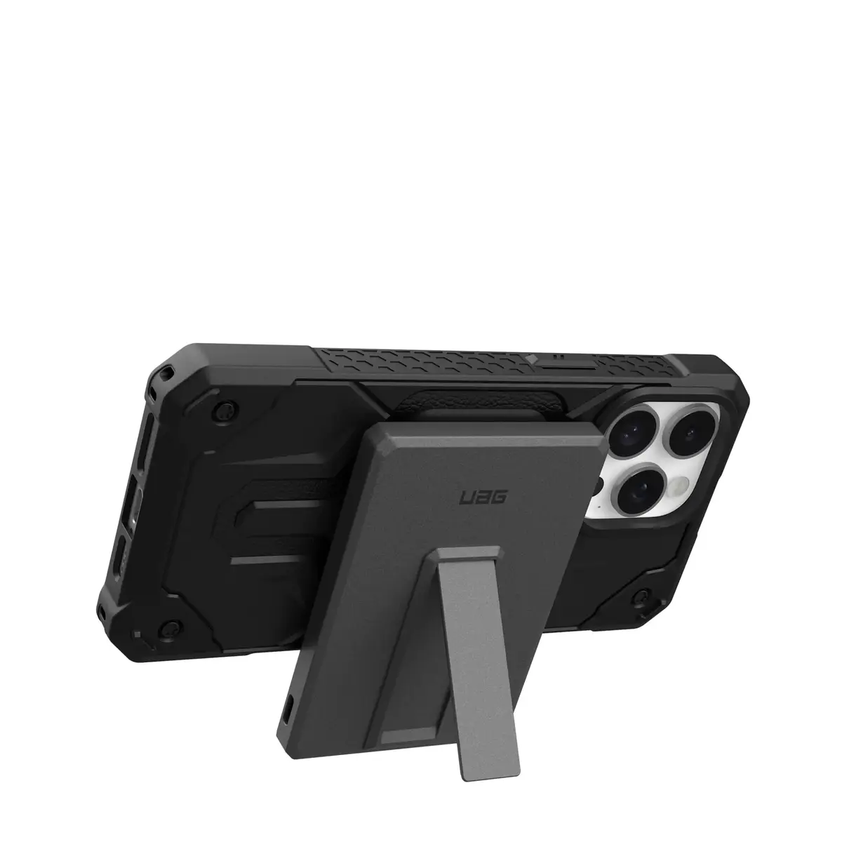 UAG Urban Armor Gear SRGE Ultra Slim Powerbank Magnetic Wireless Charger mit Standfunktion 1x 20W USB-C 5.000 mAh Qi schwarz/grau