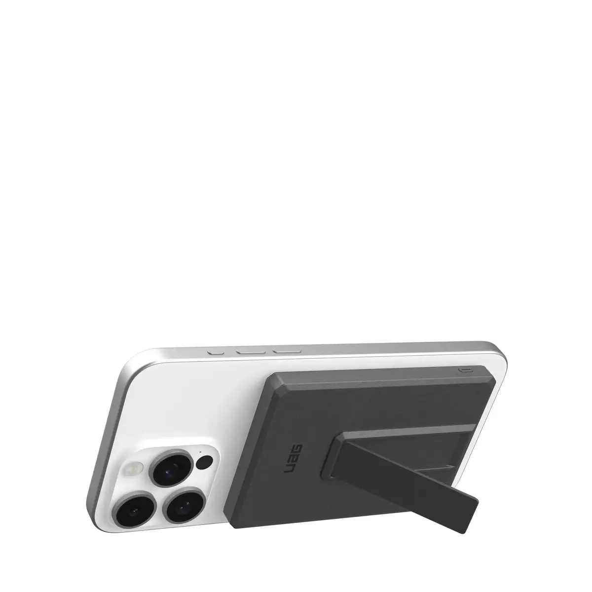 UAG Urban Armor Gear SRGE Ultra Slim Powerbank Magnetic Wireless Charger mit Standfunktion 1x 20W USB-C 5.000 mAh Qi schwarz/grau