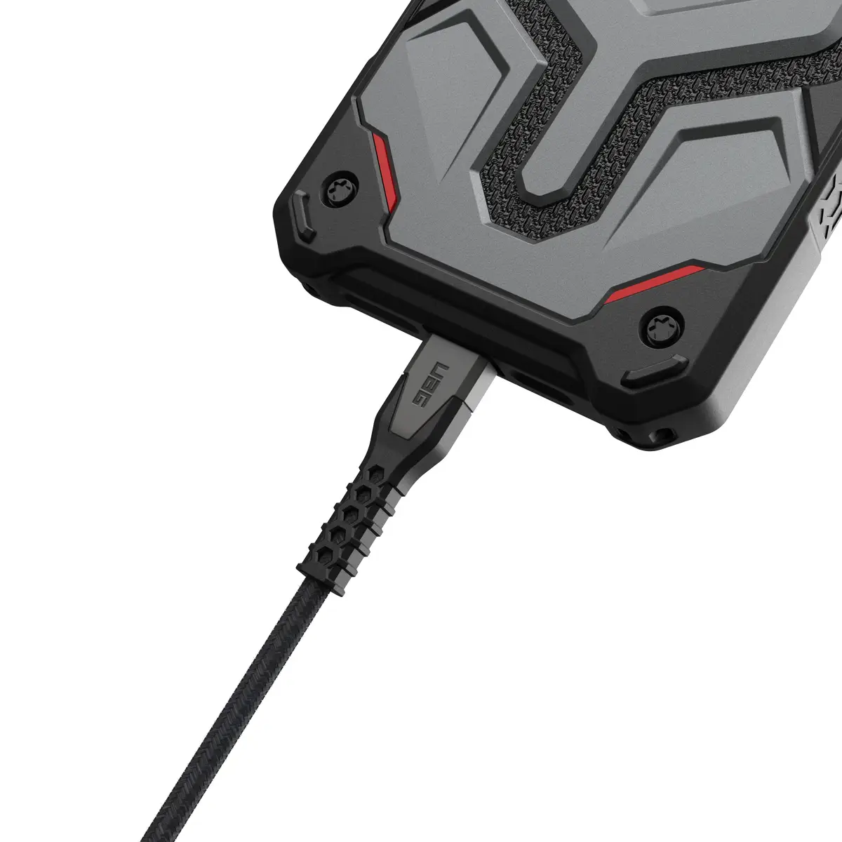 UAG Urban Armor Gear Rugged Kevlar Kabel USB-C auf USB-C 60W 1,5m schwarz/grau
